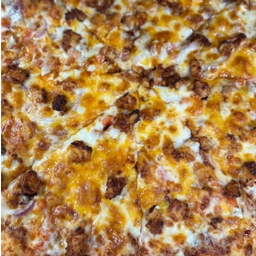 BBQ Chicken Pizza.