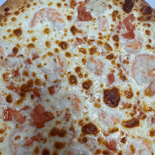 Shrimp Scampi Pizza.
